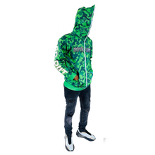 Load image into Gallery viewer, Green Camo “The World Is Slimed Out” Full Zip Ups
