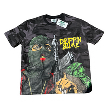 Load image into Gallery viewer, Dark Grey Camo “Slime Em All” Oversized Tee
