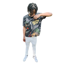 Load image into Gallery viewer, Dark Grey Camo “Slime Em All” Oversized Tee
